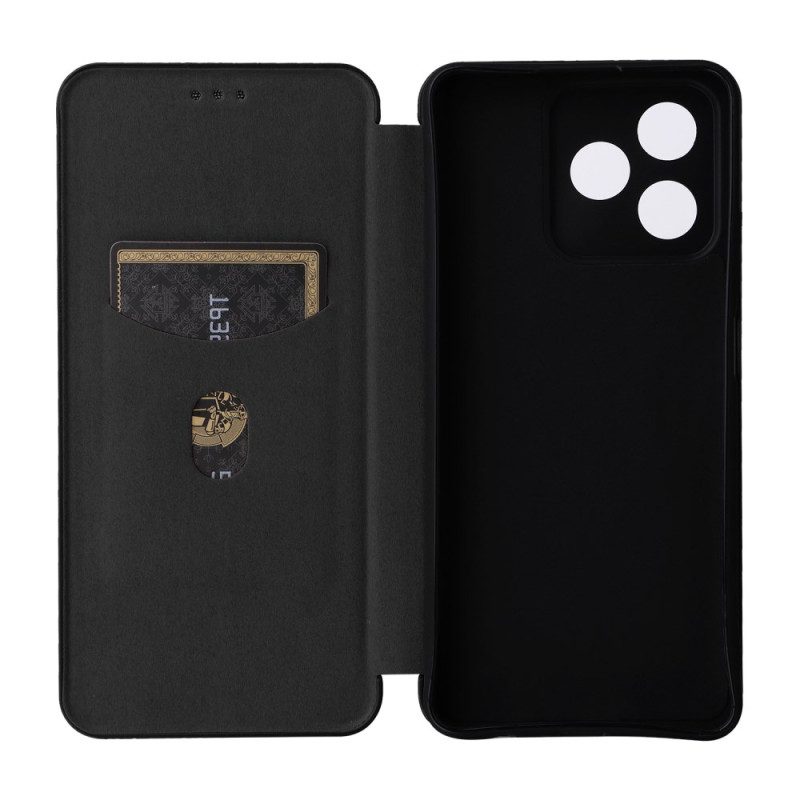Flip Case Realme C53 Kohlefaser