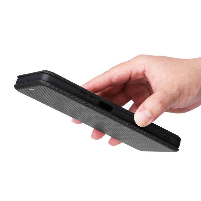 Flip Case Realme C53 Kohlefaser