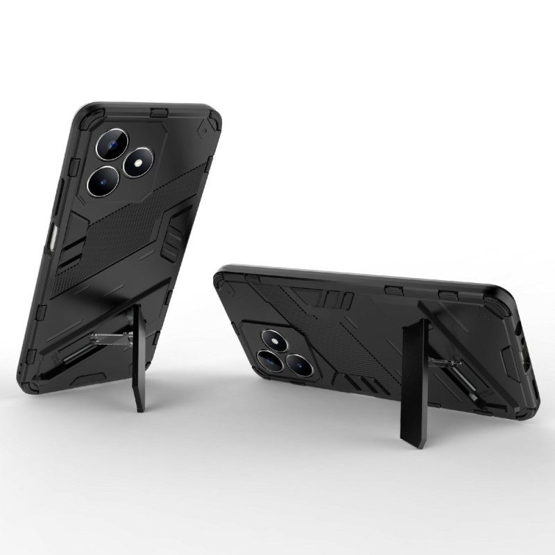 Hülle Realme C53 Handyhülle Abnehmbarer Ständer Mit Zwei Positionen Für Freihändiges Tragen