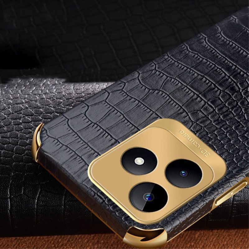 Hülle Realme C53 Ringhalter Mit Krokodilstruktur