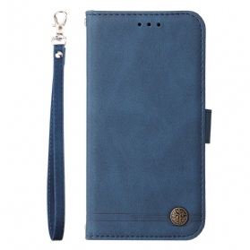 Lederhüllen Für Realme C53 Nietenmuster Mit Riemen