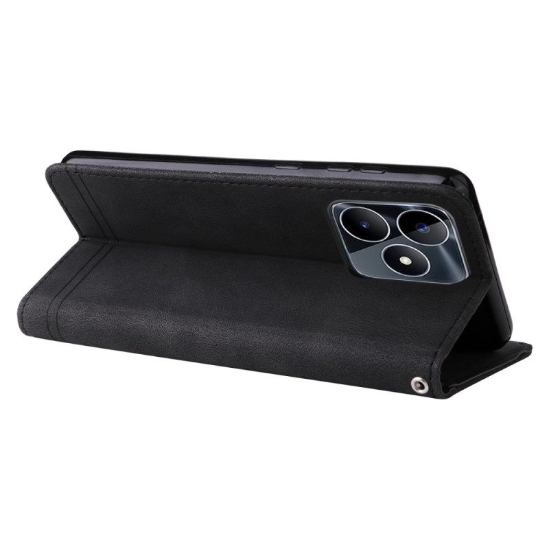 Lederhüllen Für Realme C53 Nietenmuster Mit Riemen