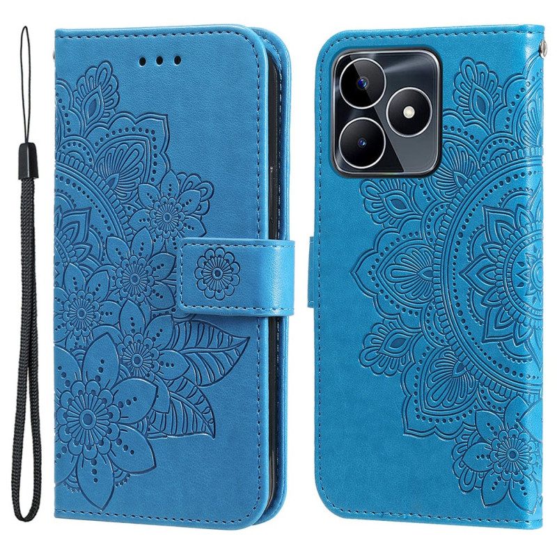 Lederhüllen Realme C53 Handyhülle Blumenmuster