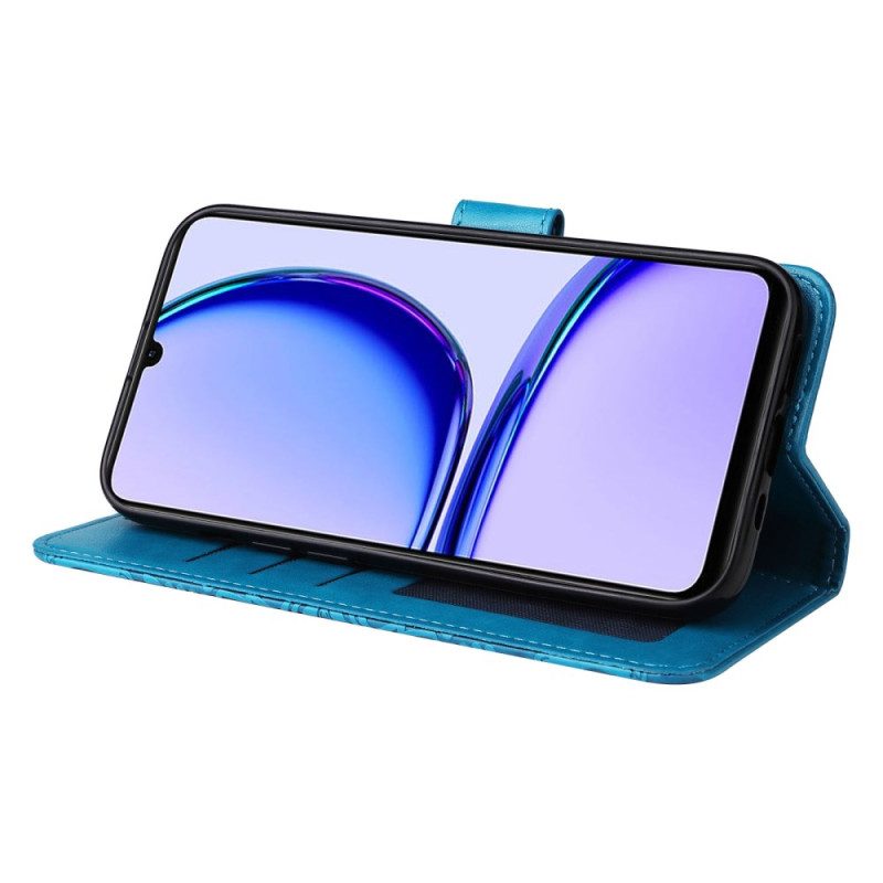 Lederhüllen Realme C53 Handyhülle Mandala Mit Riemen