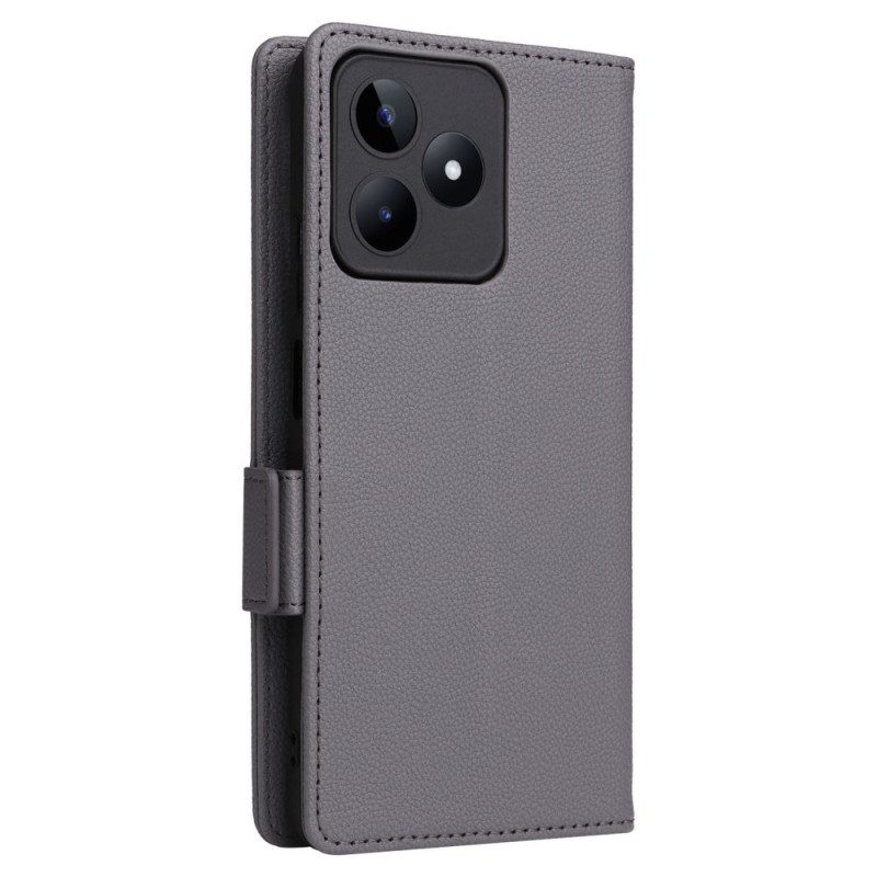 Lederhüllen Realme C53 Handyhülle Ultradünn Mit Trageband