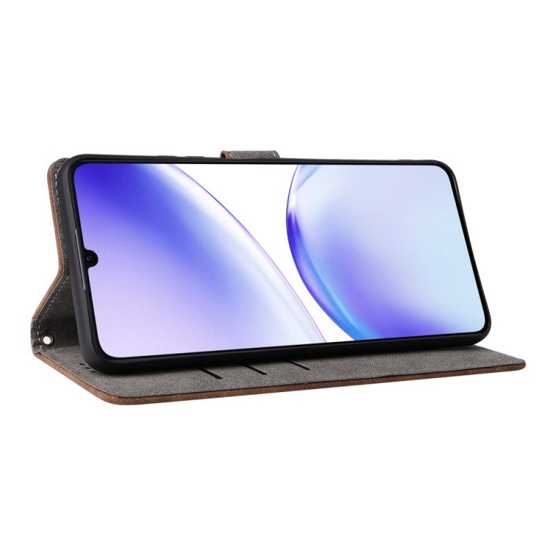 Lederhüllen Realme C53 Rfid-schutz Mit Trageband