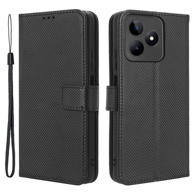 Lederhüllen Realme C53 Strukturiert Mit Riemen