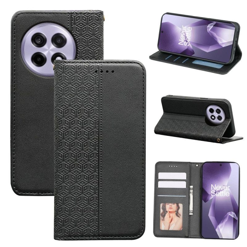 Flip Case Oneplus 13r Geldbörse Mit Riemen Und Karomuster