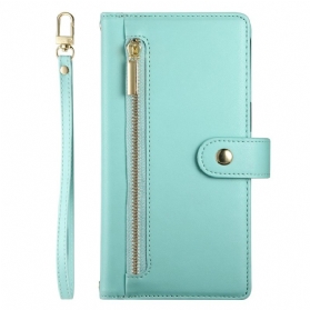 Lederhüllen Oneplus 13r Geldbörse Mit Riemen Und Schulterriemen