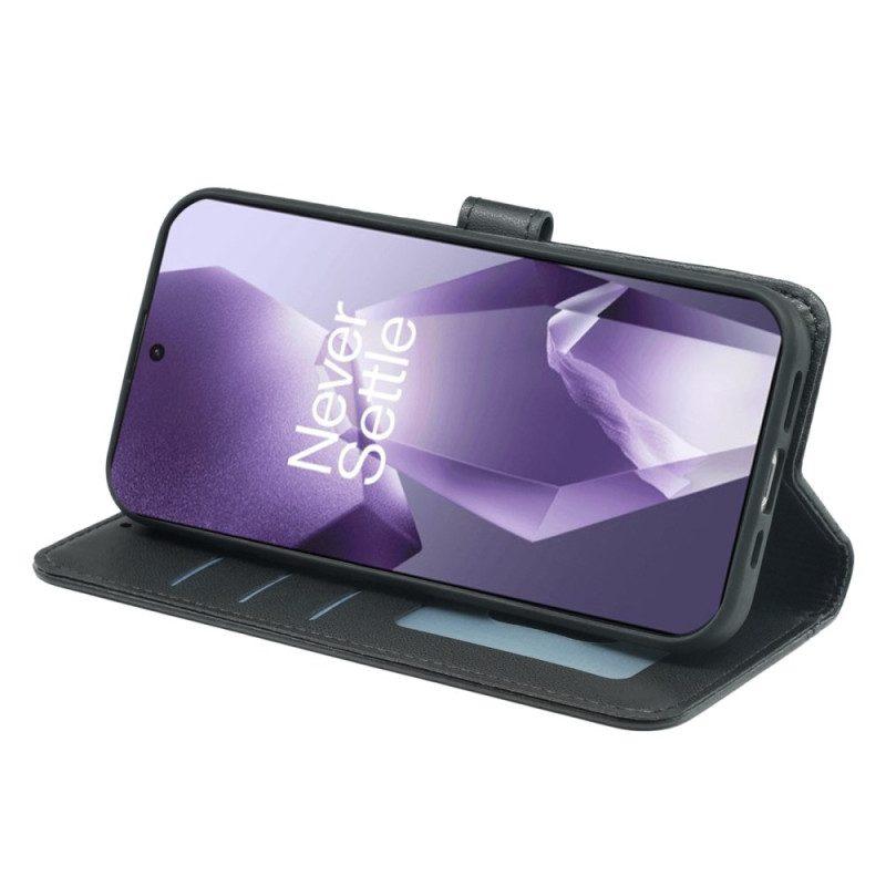 Lederhüllen Oneplus 13r Geldbörse Mit Riemen Und Zwei Kartenfächern