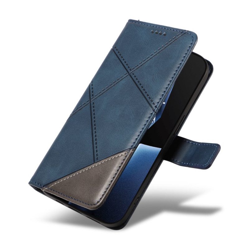 Lederhüllen Oneplus 13r Geometrisches Design