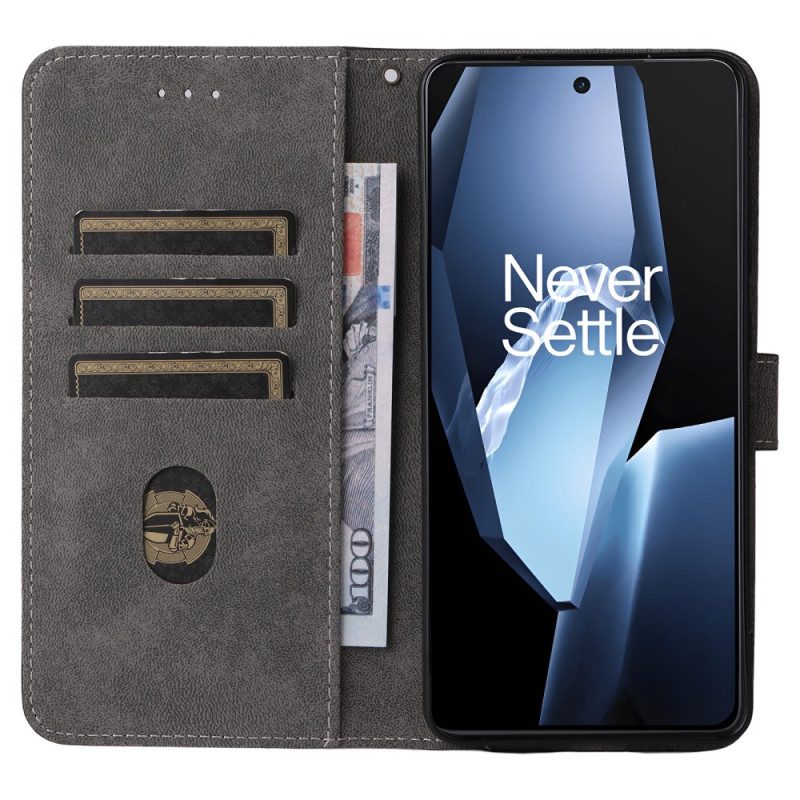 Lederhüllen Oneplus 13r Handyhülle Rfid-blockierende Lederoptik Mit Riemen