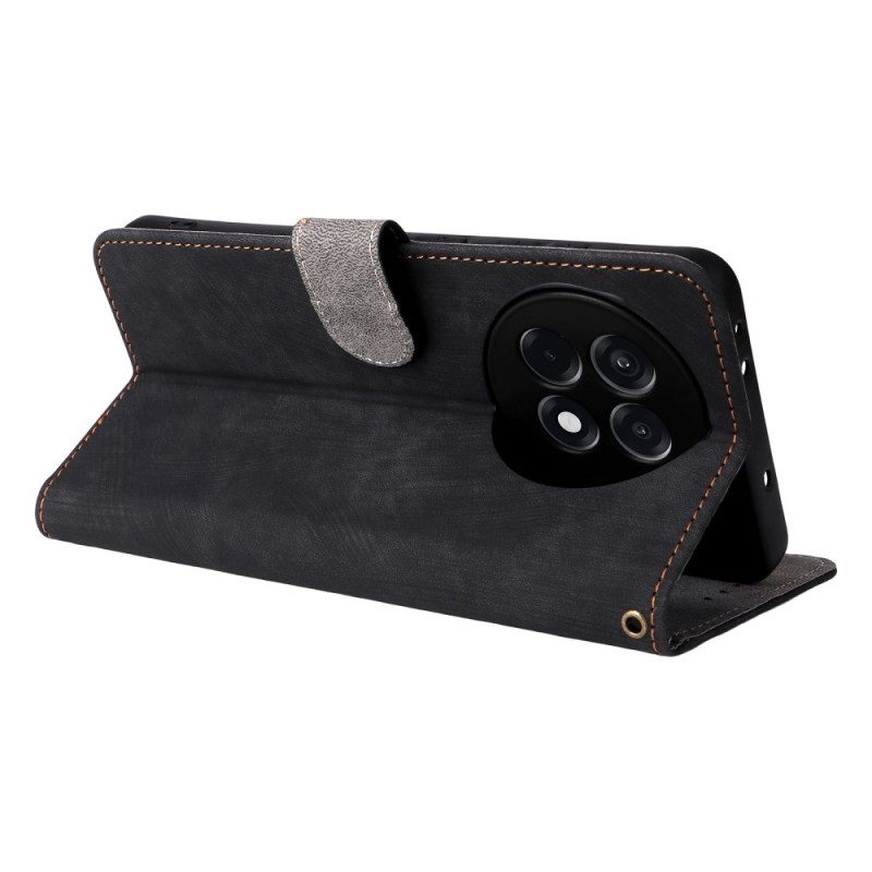 Lederhüllen Oneplus 13r Handyhülle Rfid-blockierende Lederoptik Mit Riemen