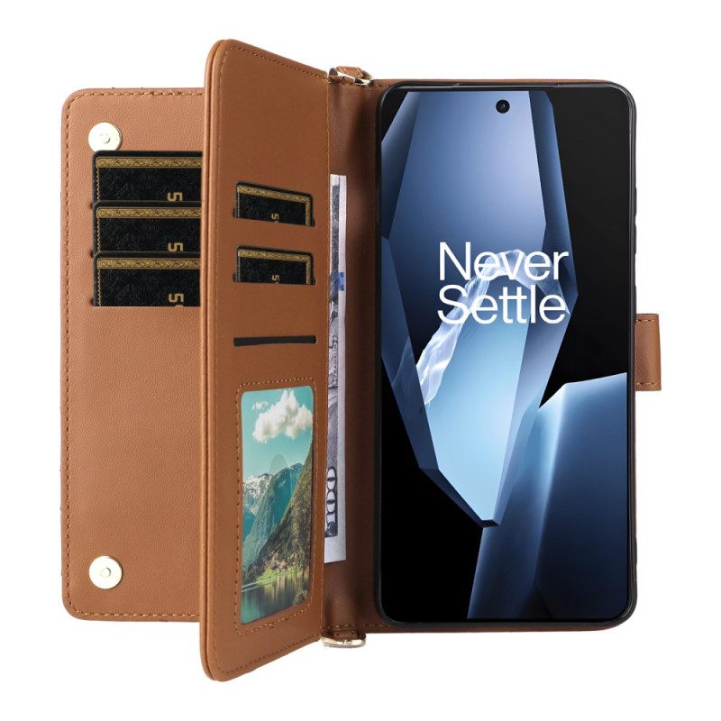 Lederhüllen Oneplus 13r Handyhülle Stilvoll Mit Riemen Und Schulterriemen