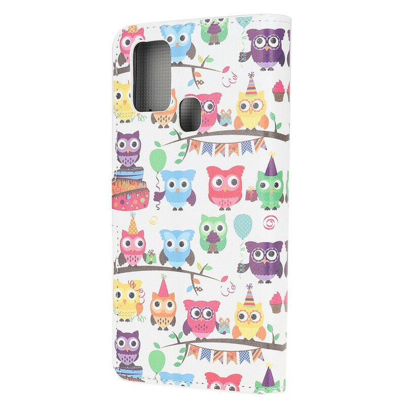 Flip Case Für OnePlus Nord N100 Schlafende Eule