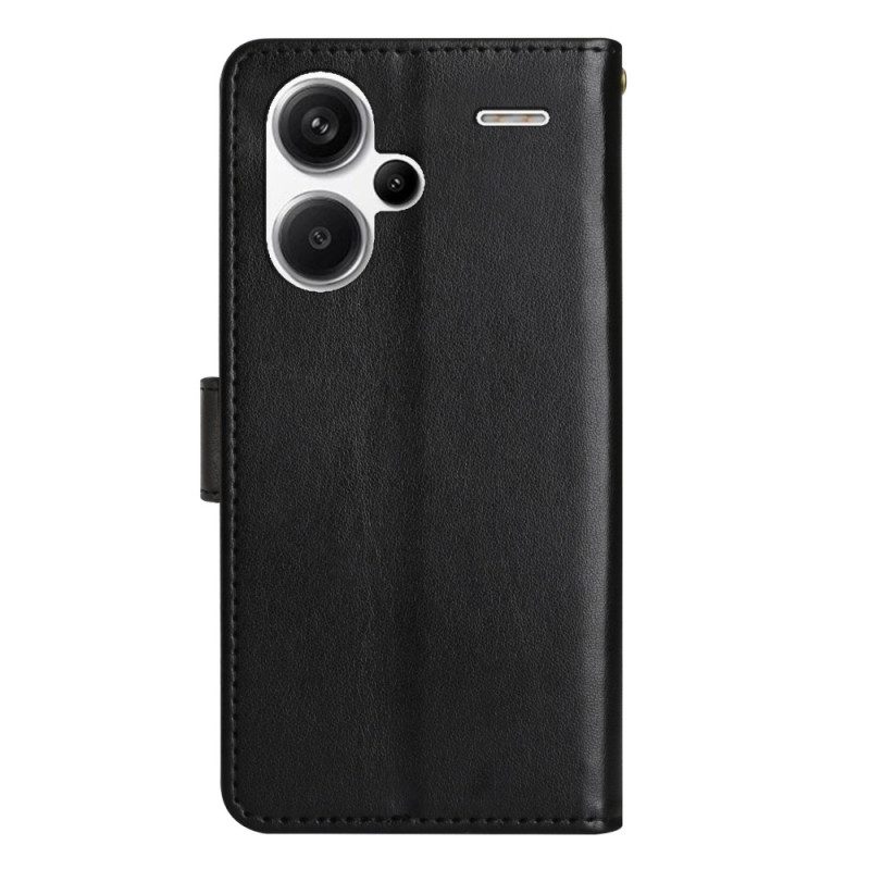 Lederhüllen Für Xiaomi Redmi Note 13 Pro Plus 5g Blumen Und Schmetterlinge Mit Schlüsselband