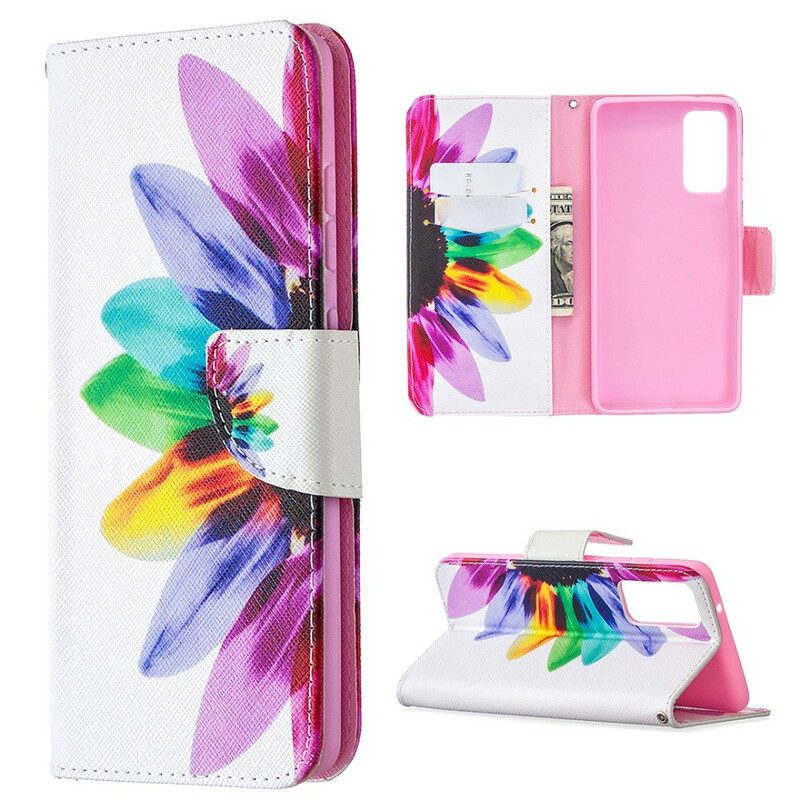 Flip Case Für Samsung Galaxy S20 FE Aquarellblume