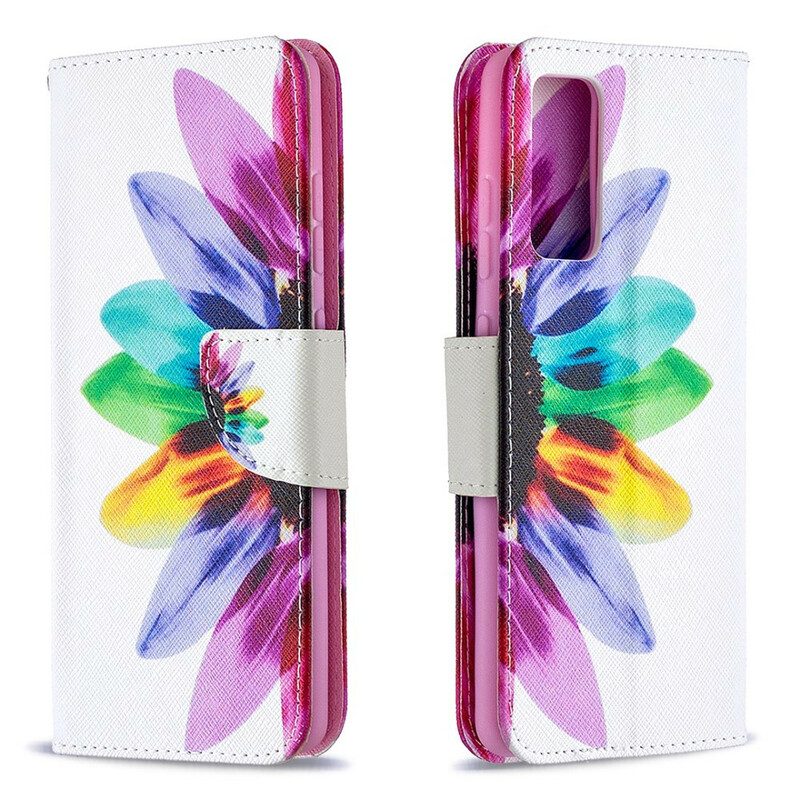 Flip Case Für Samsung Galaxy S20 FE Aquarellblume