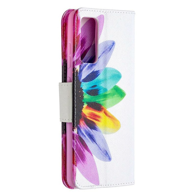 Flip Case Für Samsung Galaxy S20 FE Aquarellblume