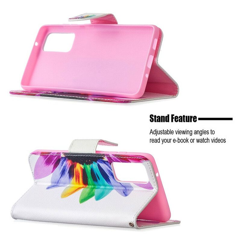 Flip Case Für Samsung Galaxy S20 FE Aquarellblume