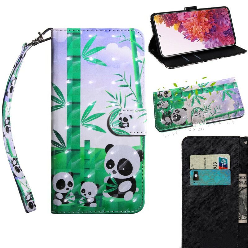 Flip Case Für Samsung Galaxy S20 FE Panda-familie