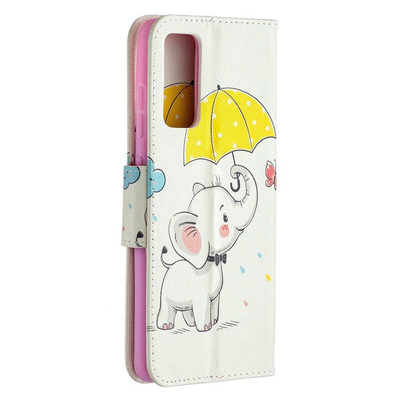 Lederhüllen Für Samsung Galaxy S20 FE Baby Elefant