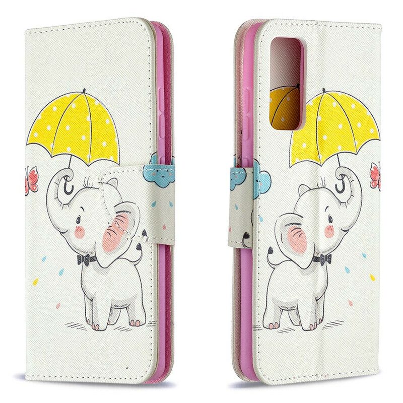 Lederhüllen Für Samsung Galaxy S20 FE Baby Elefant