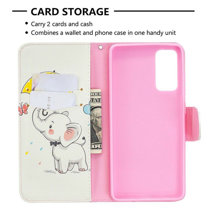 Lederhüllen Für Samsung Galaxy S20 FE Baby Elefant