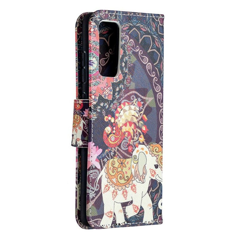 Lederhüllen Für Samsung Galaxy S20 FE Ethnische Elefanten-mandala