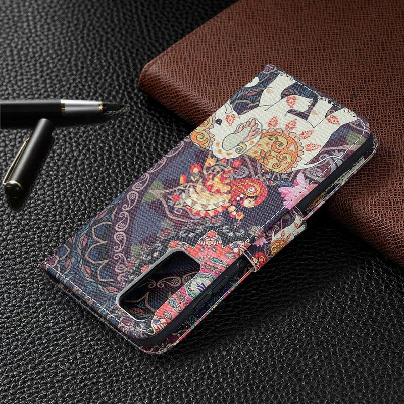 Lederhüllen Für Samsung Galaxy S20 FE Ethnische Elefanten-mandala