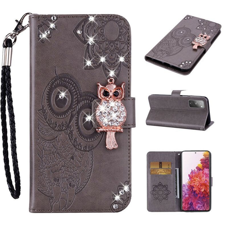 Lederhüllen Für Samsung Galaxy S20 FE Eulen-mandala Und Charme