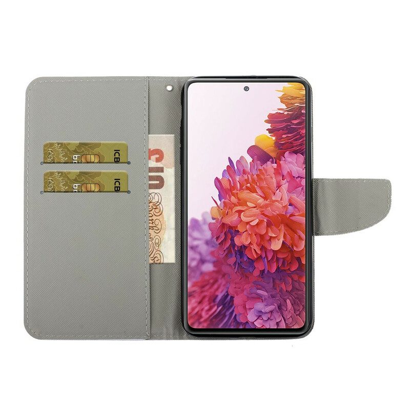 Lederhüllen Für Samsung Galaxy S20 FE Farbige Laken Mit Umhängeband