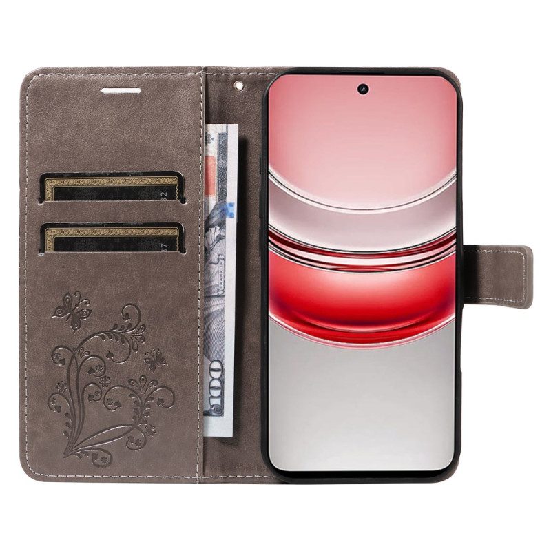 Lederhüllen Realme C71 Handyhülle Riesenschmetterlinge