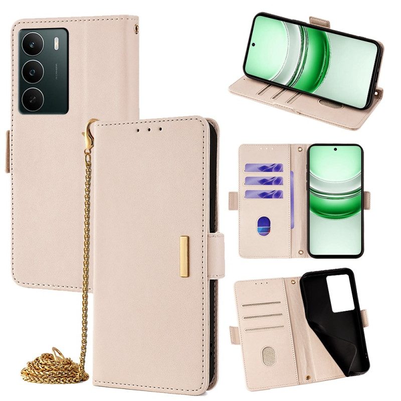 Lederhüllen Realme C71 Rfid-blockierung Und Goldverschluss