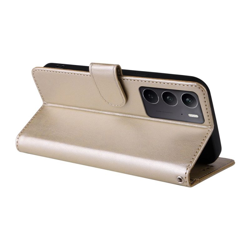 Lederhüllen Realme C71 Schmetterlinge Und Blumen