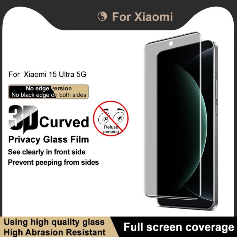 Anti-spionage-displayschutzfolie Aus Gehärtetem Glas Für Xiaomi 15 Ultra