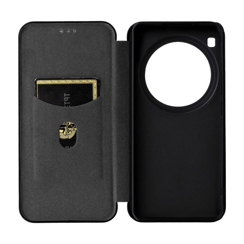 Flip Case Xiaomi 15 Ultra Gebürstete Kohlefaser