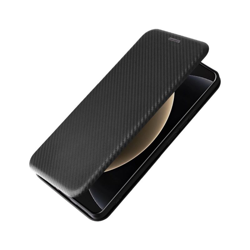 Flip Case Xiaomi 15 Ultra Gebürstete Kohlefaser