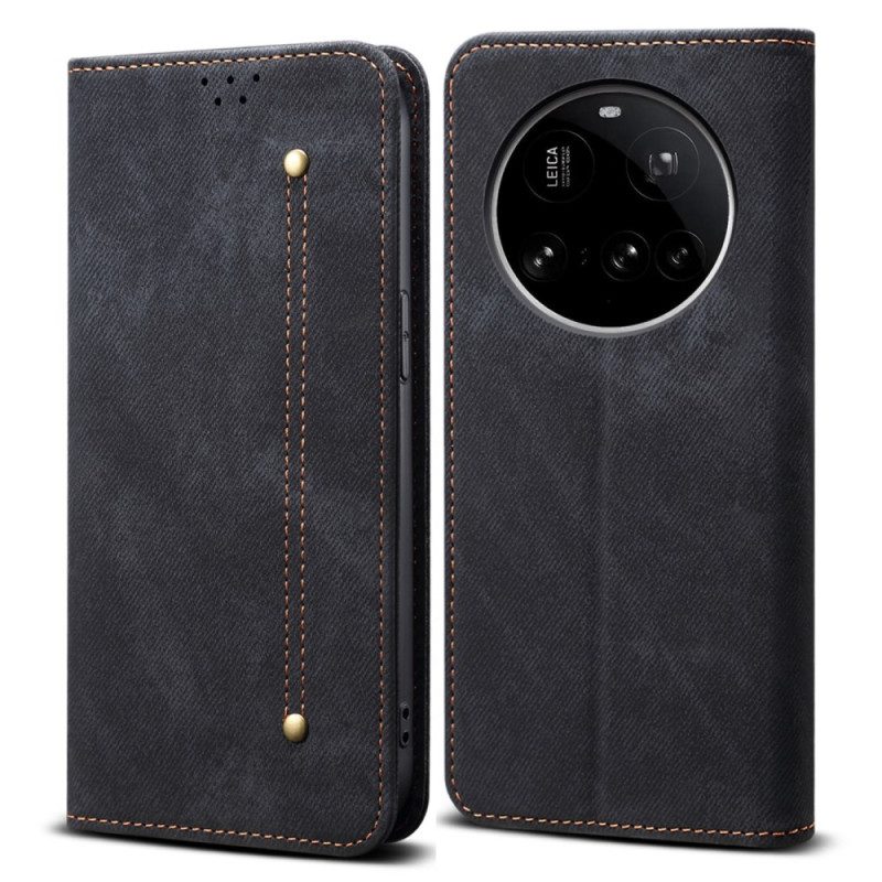 Flip Case Xiaomi 15 Ultra Handyhülle Denim-stoff