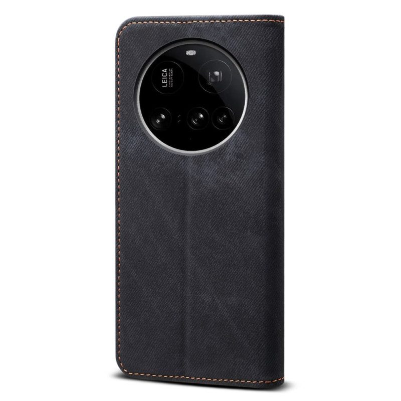 Flip Case Xiaomi 15 Ultra Handyhülle Denim-stoff