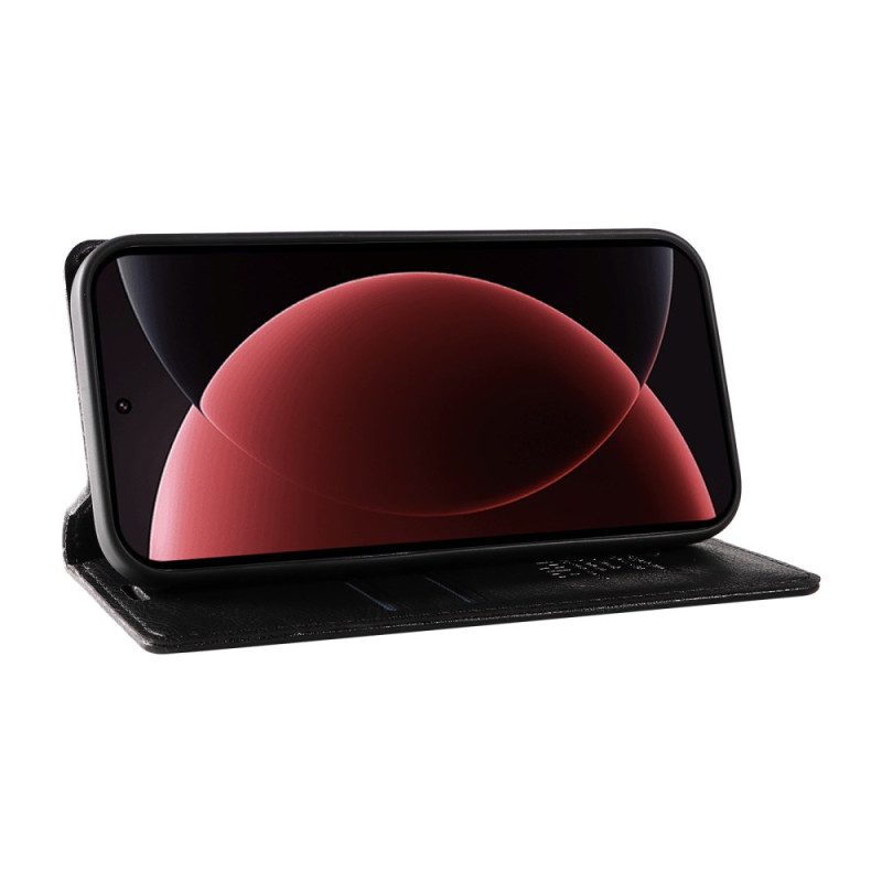 Flip Case Xiaomi 15 Ultra Handyhülle Yikatu Litschi-imitat Leder