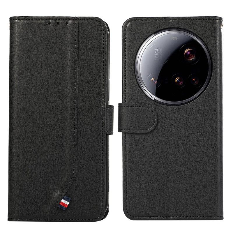 Lederhüllen Für Xiaomi 15 Ultra Rfid-blockierende Seidenstruktur