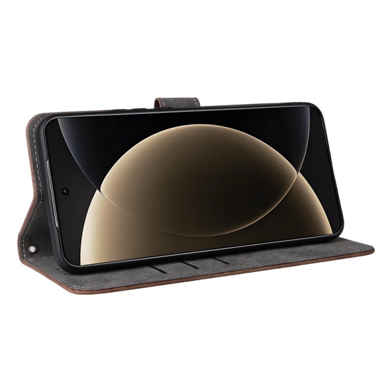 Lederhüllen Für Xiaomi 15 Ultra Rfid-blockierung In Wildlederoptik