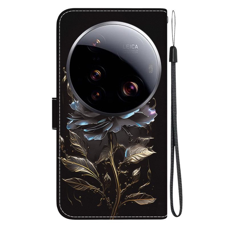 Lederhüllen Für Xiaomi 15 Ultra Schwarze Rose