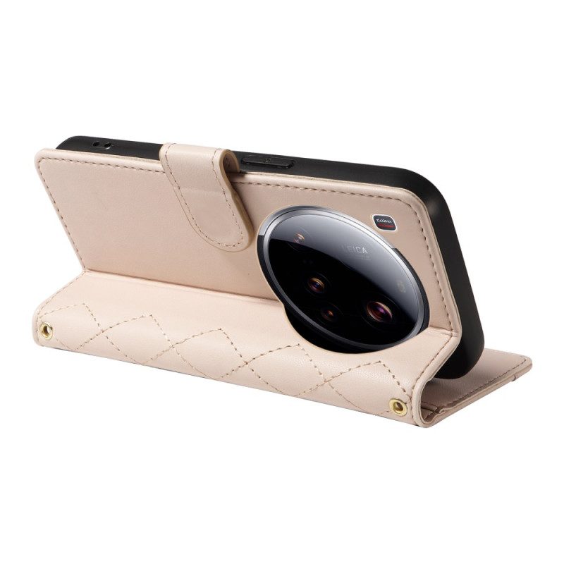 Lederhüllen Xiaomi 15 Ultra Gepolstert Mit Tragegurt Und Schultergurt