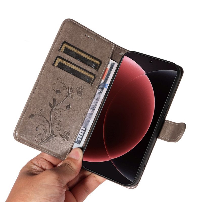 Lederhüllen Xiaomi 15 Ultra Handyhülle Blumenmuster