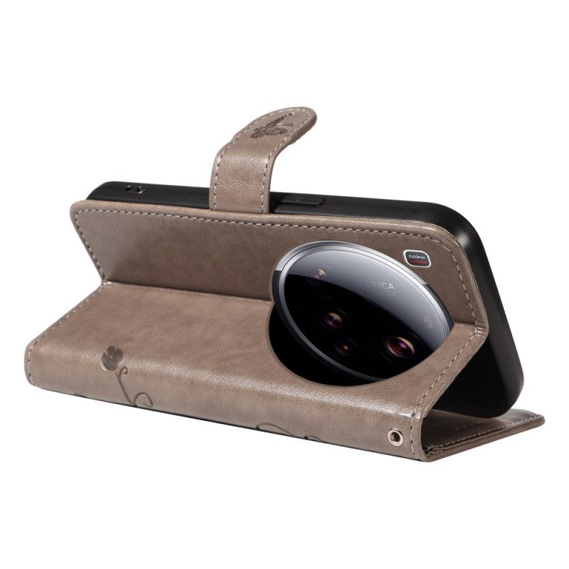 Lederhüllen Xiaomi 15 Ultra Handyhülle Blumenmuster