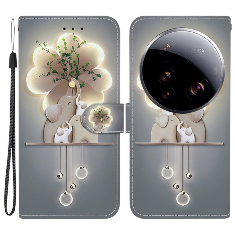 Lederhüllen Xiaomi 15 Ultra Handyhülle Elefantenmuster