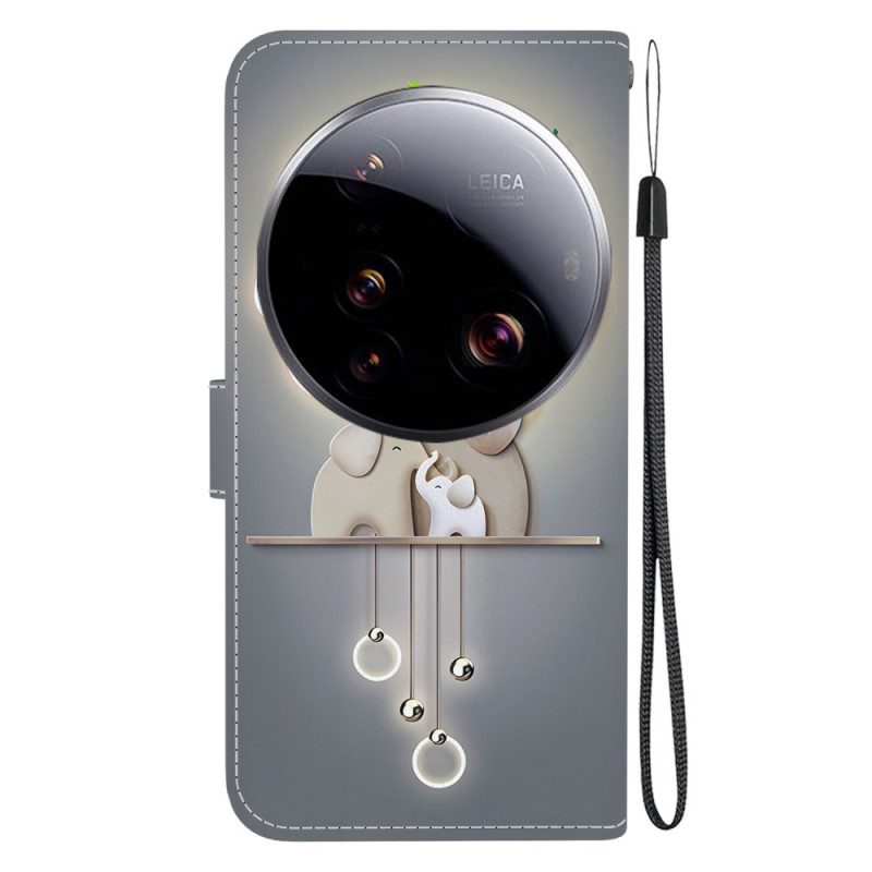 Lederhüllen Xiaomi 15 Ultra Handyhülle Elefantenmuster