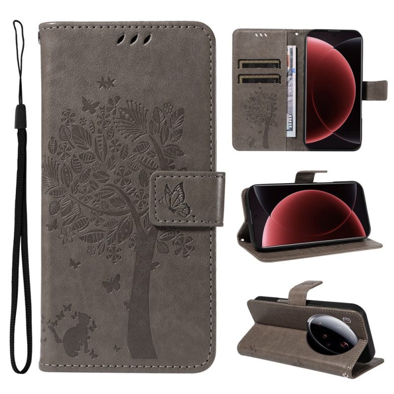 Lederhüllen Xiaomi 15 Ultra Handyhülle Katzenbaum
